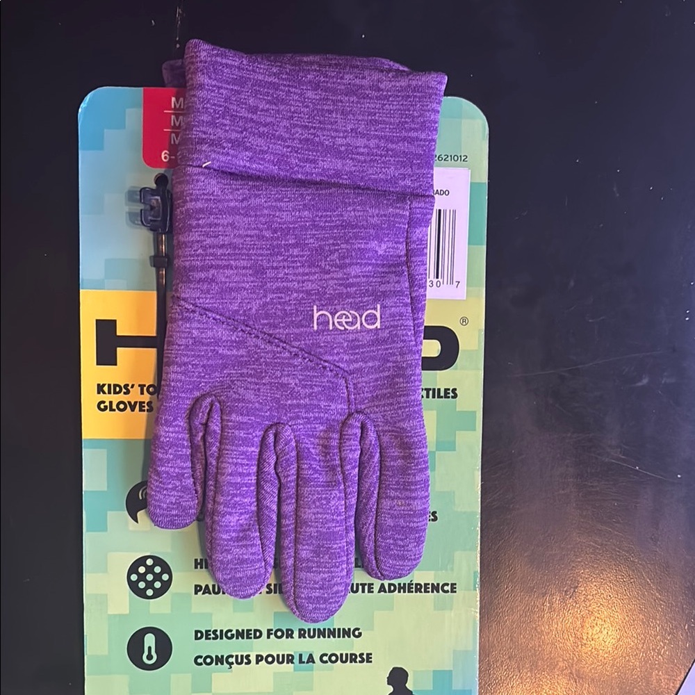 Head Purple Winter Gloves